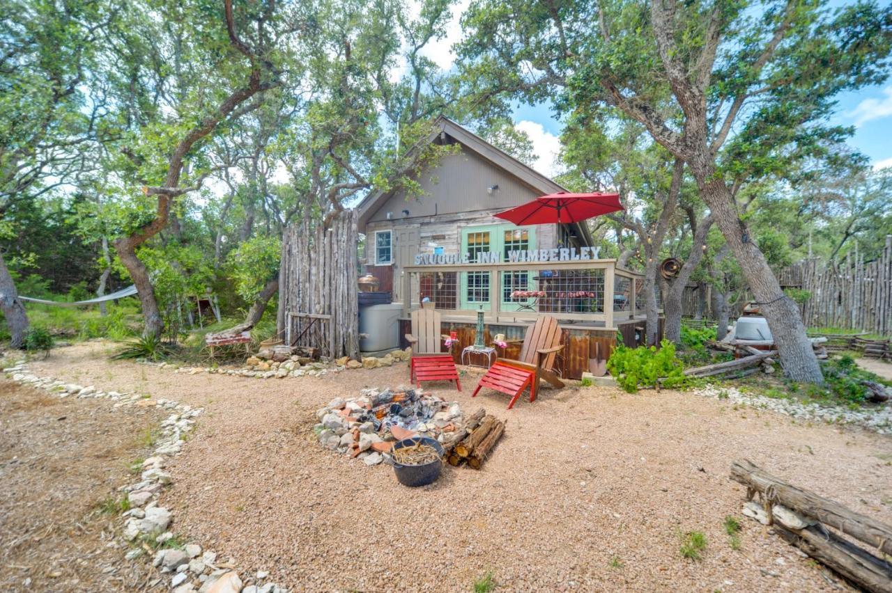 Snuggle Inn Wimberley Cabin With Fire Pit And Deck Buitenkant foto